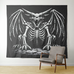 Tapiz Dragón Esqueleto por BurnsInHell