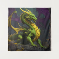 Dragón verde y amarillo