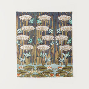 Tapiz Dragonflies Water Lilies Marsh Art Nouveau