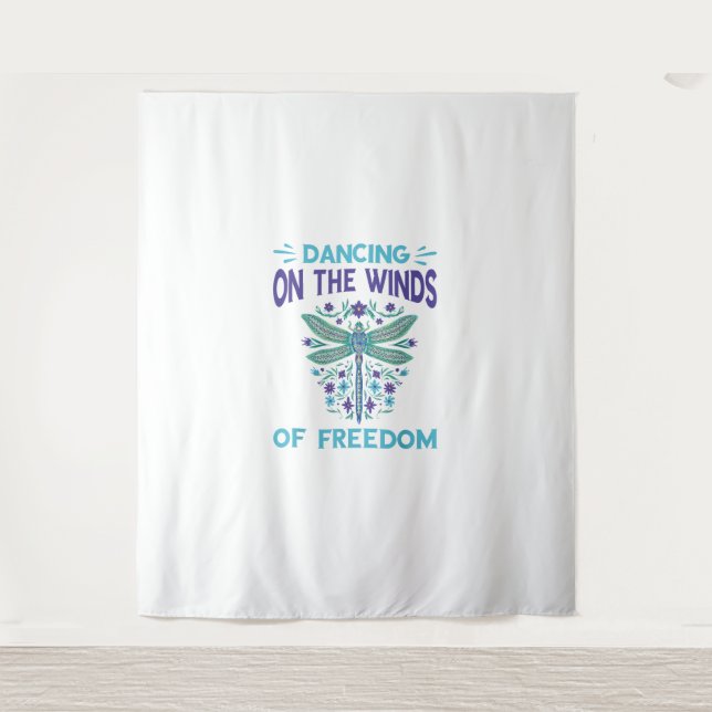 Tapiz Dragonfly Bailando Sobre Los Vientos Dragonfly Ama (Anverso)