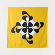 Dramático dubble Q espejado negro amarillo moderno