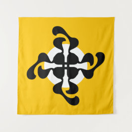 Tapiz Dramático dubble Q espejado negro amarillo moderno