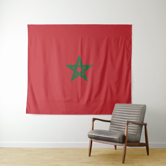 Tapiz Drapeau Maroc (In situ (horizontal))