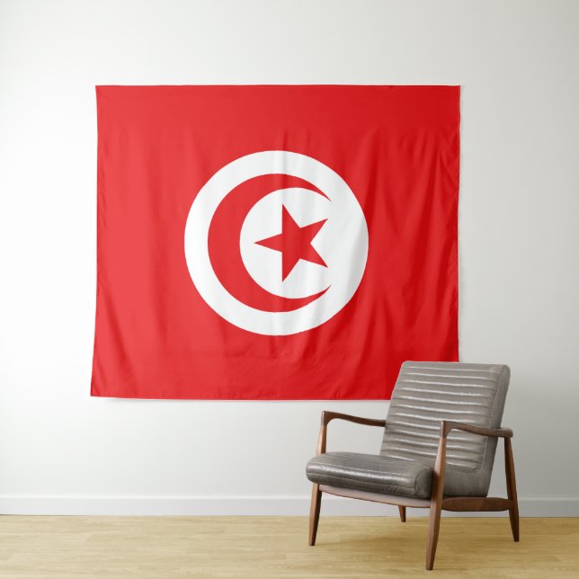 Tapiz Drapeau Tunisie (In situ (horizontal))