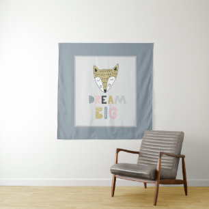 Tapiz Dream Big Scandinavian Fox Kids Room
