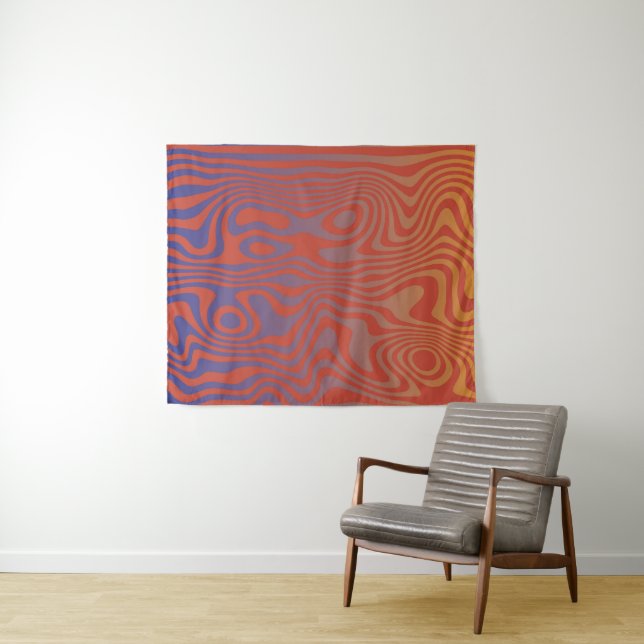 Tapiz Dream Flow l Abstract Trippy Pattern - No. 01 (In situ (horizontal))