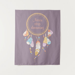 Tapiz Dreamcatcher Tribal Boho Cita Purple