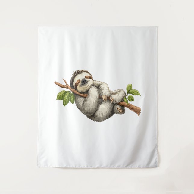 Tapiz Dreaming Sloth on a Branch (Anverso)