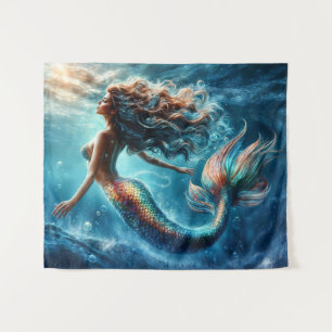 Tapiz Dreamy océano sirena chica criatura fantasía