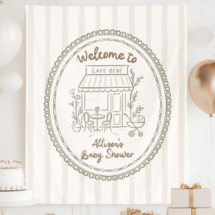Tapiz Ducha de Bebe en Cafe Personalizado Bebe está Prep