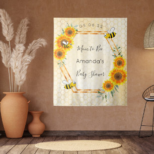 Tapiz Ducha de bebé Mamá abeja girasoles abejas carpinte