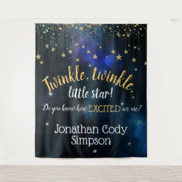 Tapiz Ducha de bebé Navy Gold Galaxy Twinkle Little Star