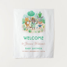 Ducha de bebé Niño detective explorador del bosque