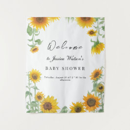 Tapiz Ducha de bebé soleada de girasoles elegantes amari