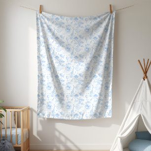 Tapiz Ducha de Bebé Toile de Jouy Safari Azul