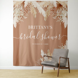 Tapiz Ducha de Novia de hierba de Pampas Boho
