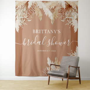 Tapiz Ducha de Novia de hierba de Pampas Boho