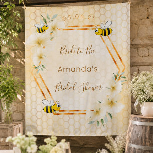 Tapiz Ducha de novia novia a abeja panal abejas