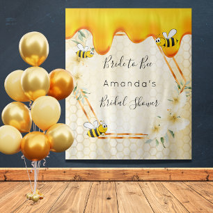 Tapiz Ducha de novia novia a abeja panal abejas