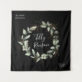 Tapiz Ducha de Novia Suculenta Botánica Oro Negro