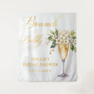 Tapiz Ducha nupcial de Brunéi y Bubbly Champagne