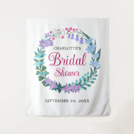 Tapiz Ducha nupcial Elegante Flores Silvestres Florales