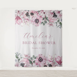 Tapiz Ducha nupcial floral de primavera   Fondo