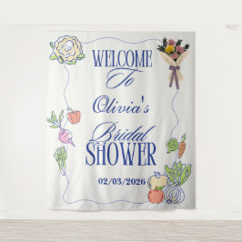 Tapiz Ducha Nupcial Fresh Off the Market Caprichoso Dibu