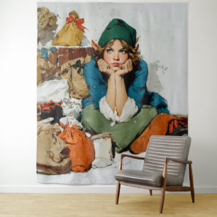 Tapiz Duende Caprichoso Entre Bolsas de Regalos