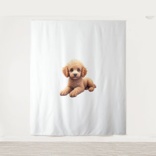 Tapiz Dueño de perro divertido Poodle amante de los anim
