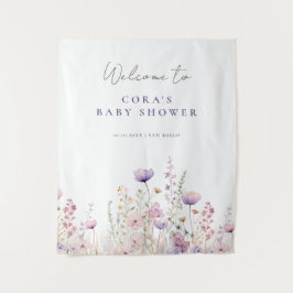 Tapiz Dulce Cumpleaños de Campo de Flores Silvestres de 