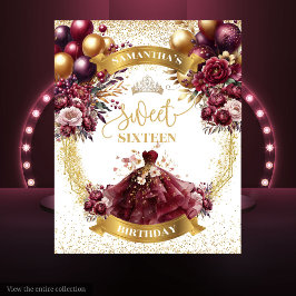 Tapiz Dulce Dieciséis fondo Bengala de oro de los globos