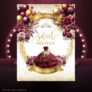 Tapiz Dulce Dieciséis Globos de Oro de Borgoña