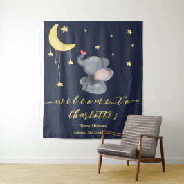 Tapiz Dulce Elefante Con Pequeña Mariposa Baby Shower