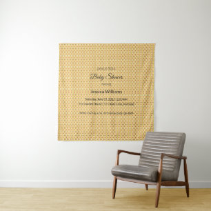 Tapiz Dulce Fiesta de Bebé Boho Neutral en Género, Perso