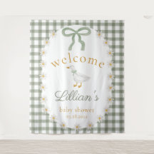 Dulce Fiesta de Bebé Silly Goose Green Gingham Cot
