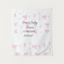 Dulce flor rosa agua moderna baby shower