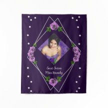 Dulce geométrico morado Rosa plateado 16