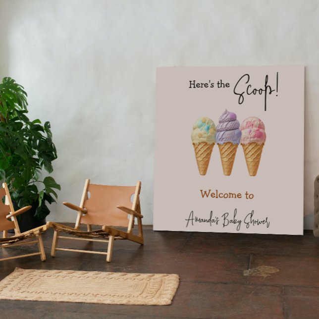 Tapiz Dulce helado verano aquí Scoop Baby Shower (Subido por el creador)