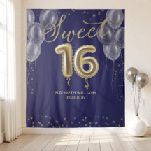 Dulce Relieve metalizado dorado 16 Globos Fondo Az