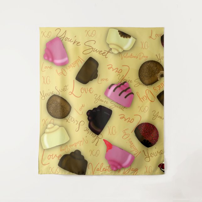 Tapiz Dulce San Valentín - Patrón El día de San Valentín (Anverso)