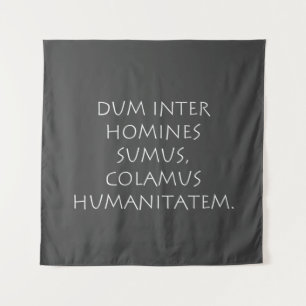 Tapiz Dum inter homines sumus colamus humanitatem