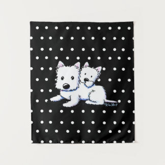 Tapiz dúo de Westie de KiniArt Westie