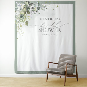 Tapiz Duste Blue Eucalyptus Bridal Shower Booth