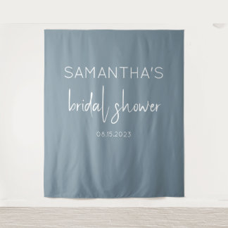 Tapiz Dusty Blue Boho Bridal Shower Backower