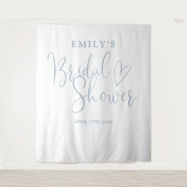 Tapiz Dusty Blue Bridal Shower Foto de fondo