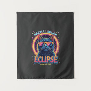 Tapiz Eclipse solar parcial de gatito de 2025