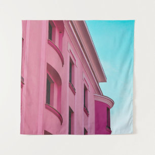 TAPIZ EDIFICIO DE CONCRETO DE COLOR ROSA