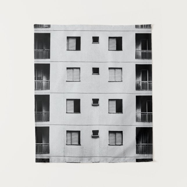 Tapiz Edificio de hormigón blanco (Anverso)