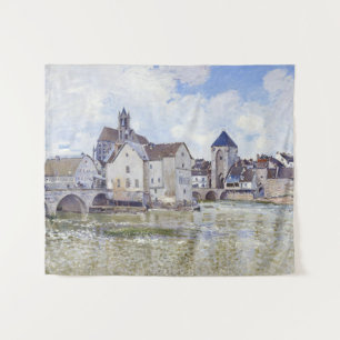 Tapiz Edificios de Alfred Sisley y puentes con agua